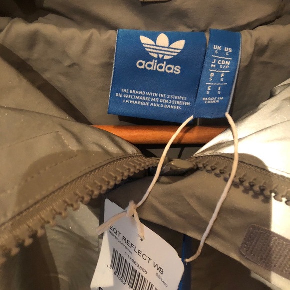 Adidas EQT windbreaker Mens Small Blue Gray Jacket - Picture 7 of 8